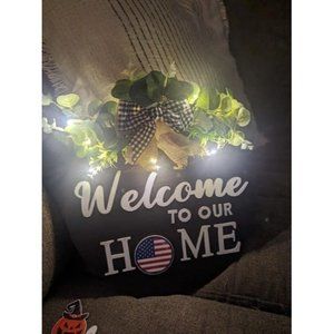 Interchangeable Welcome Sign for Front Door, Christmas Wreaths for Front Door